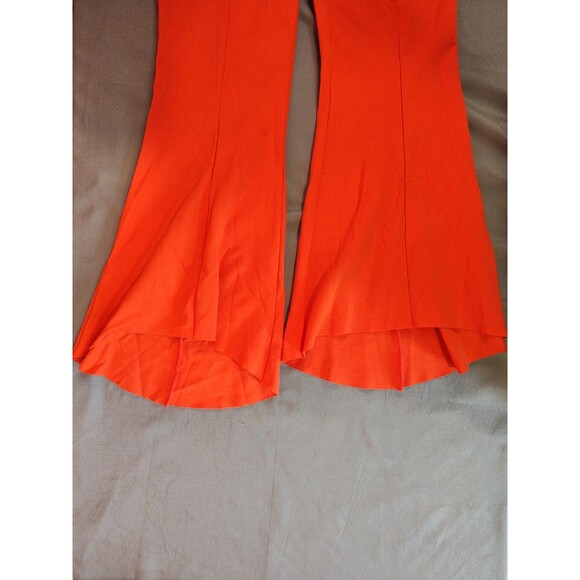 Women's Postmark Anthropologie Holiday Flared Pull On Pants Orange 4 - Picture 8 of 11